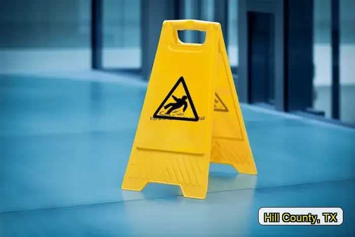 Premises liability attorney graphic for Hill County, Texas near Malone