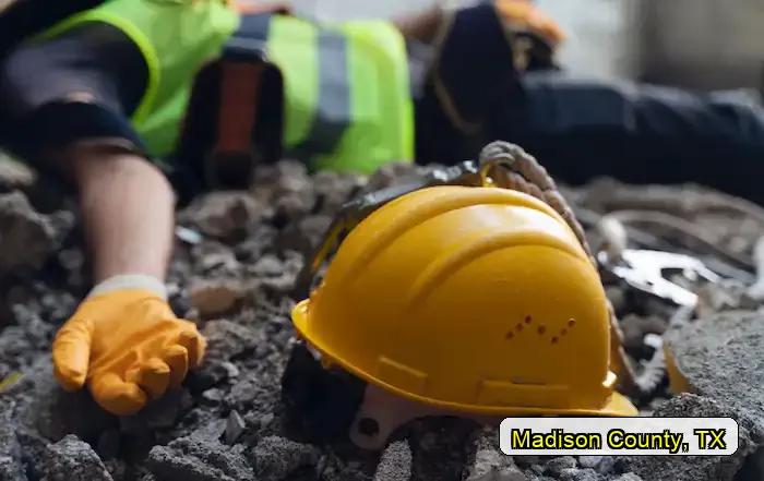Work injury attorney graphic for Madison County, Texas near Madison