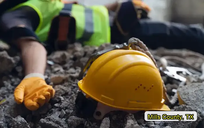 Work injury attorney graphic for Mills County, Texas near Mullin Work injury attorney graphic for Mills County, Texas near Mullin